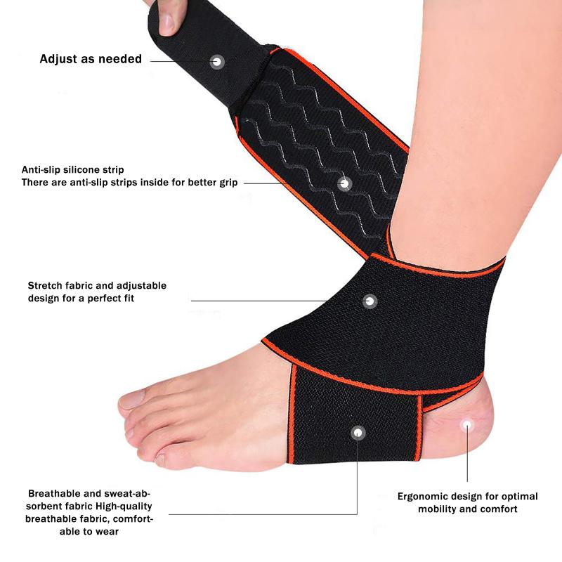 1 Stück Elastische Knöchelbandage Sport-Dehnungsbandagen Gewebter Knöchelschutz Für Fitness Laufen Basketball