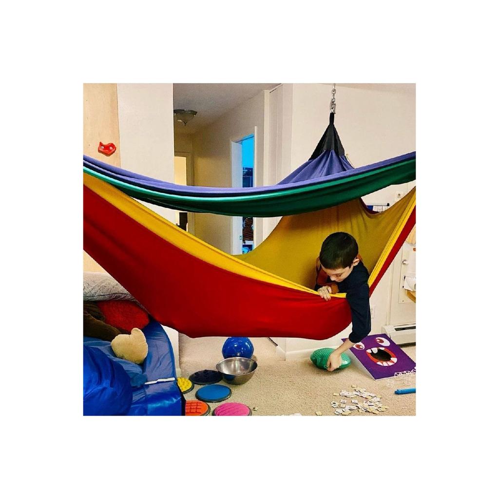 Akrobatenschaukel. Sensorische Therapie Flexible Schaukelhängematte, 4 Farben, 4 Etagen, beruhigende Hängematte