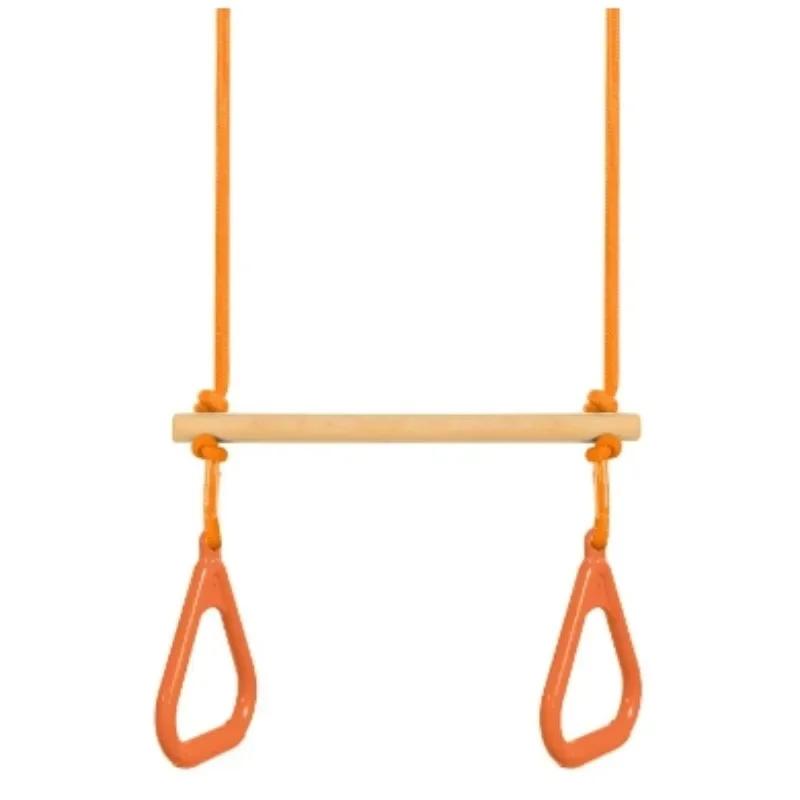 Adjustable Trapeze Swing Gym Bar with Rings Ergonomic Sensory Play Equipment Adults Backyard Playground Outdoor indoor Fitnes