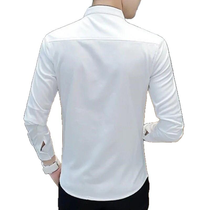 Chemise décontractée à manches courtes rayée coupe ample pour jeunes hommes