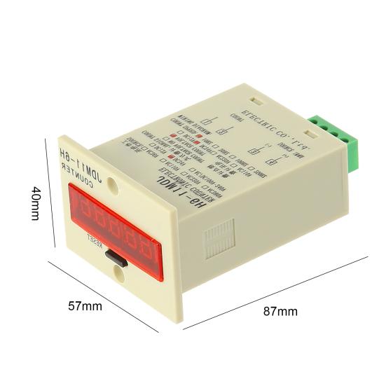 JDM11-6H DC 24V 6 Digits Electric Digital Display Counter Resettable Accumulator