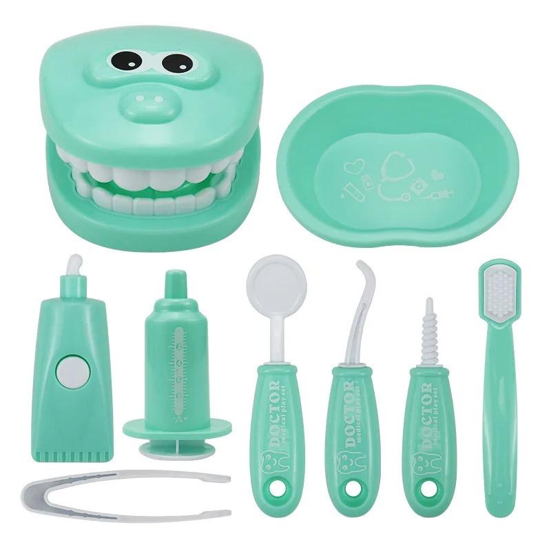

9PCS Dental Pretend Play Set Preschool Educational Dentist Play Kit with Teeth Model Fun Pretend Play Doctor Kit for Kids