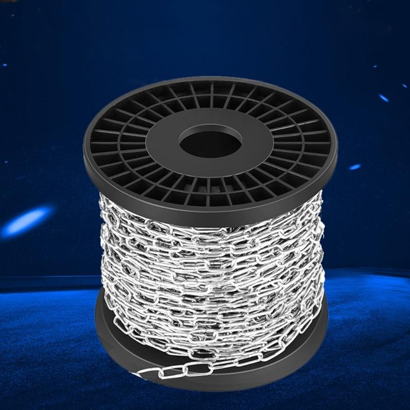 Multipurpose 100cm Silver Stainless Sturdy Steel Chain Accessory for Hanging Artworks Light Fixtures and Flowerpots