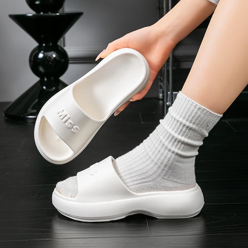 Women's Thick-Soled Deodorant Slippers: Soft, Height-Increasing, Indoor/Outdoor, Summer Beach Wear