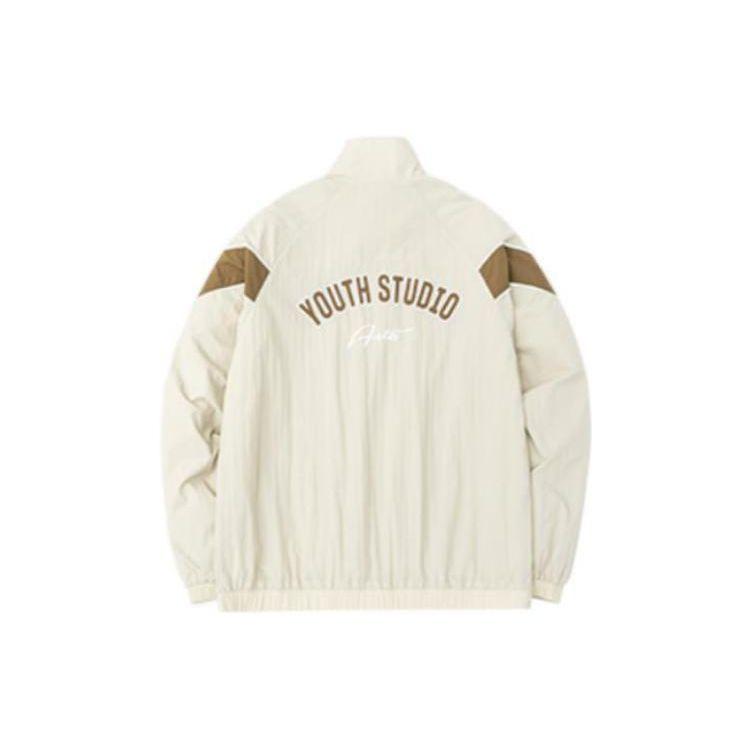 Anta Color Block Zip-Up Stand Collar Jacket Unisex Jacket Light-Smoke-Gray 952318603-1