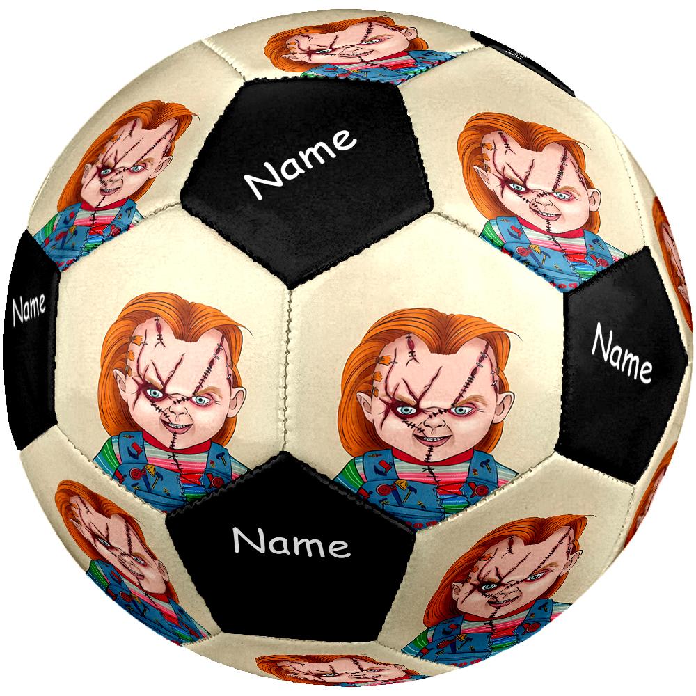 Custom Name Chucky Theme Size 5 Soccer Ball, Suitable for Both Indoor and Outdoor Matches, a Gift Suitable for Everyone.