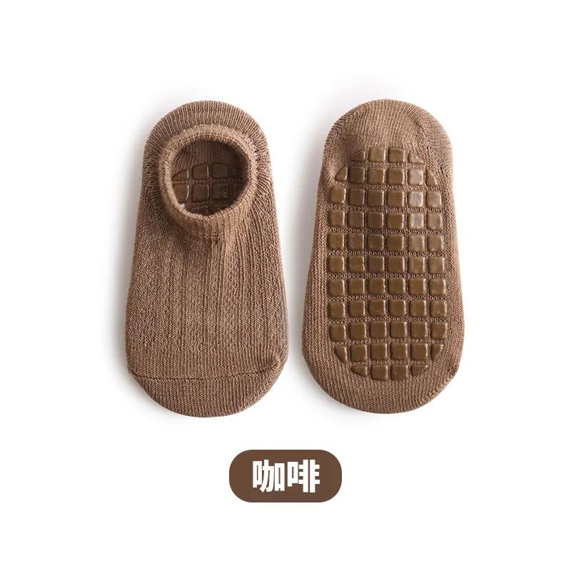 Summer Baby Socks Boys Girls Candy Solid Color Ankle Short Socks Toddler Thin Soft Breathable Indoor Non-slip Floor Sock