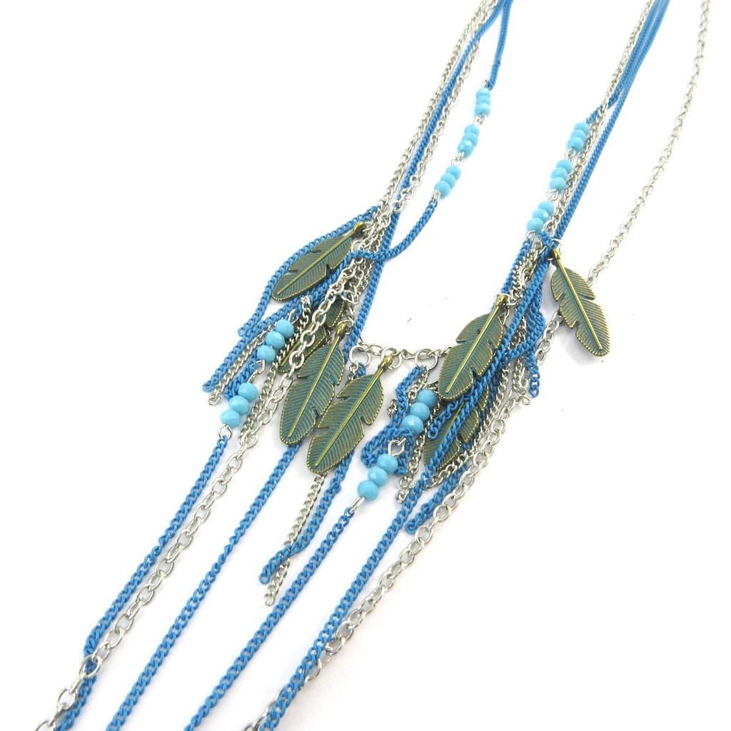Les Trésors De Lily [N3741] - Blue Green 'Navajos' Long Necklace