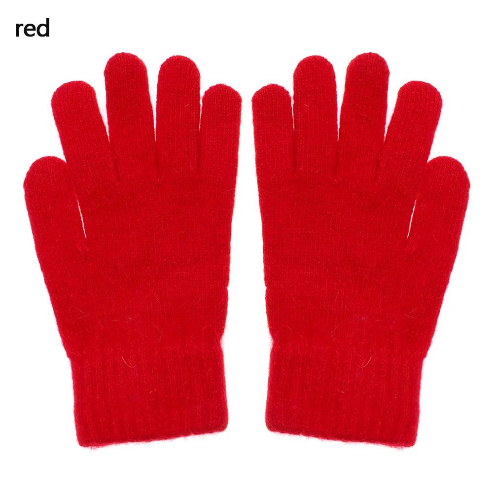 Elastic Full Finger Gloves Warm Thick Cycling Driving Women Men Winter Warm Knitted Woolen Outdoor Gloves