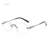 Farbwechselnde randlose Myopiebrille photochrome Brille Blaulichtfilter Augenschutz Brille Lesebrille