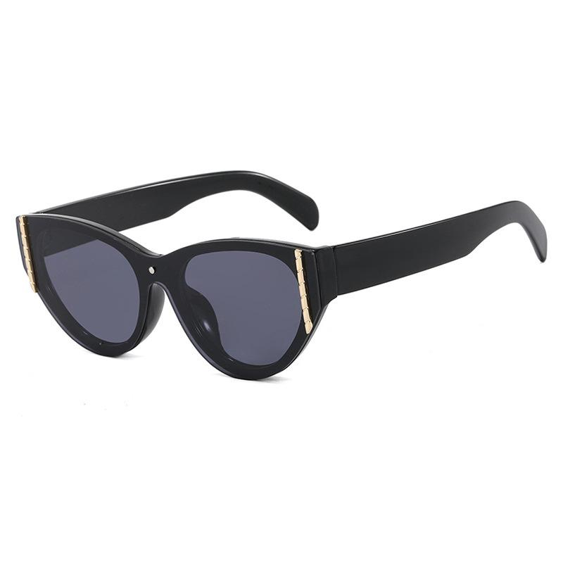 New Fashion Women Cat Eye Sunglasses Retro Frameless Outdoor Sunshade Sun Glasses Eyeglass Uv400 Luxury Brand Design Eyewear