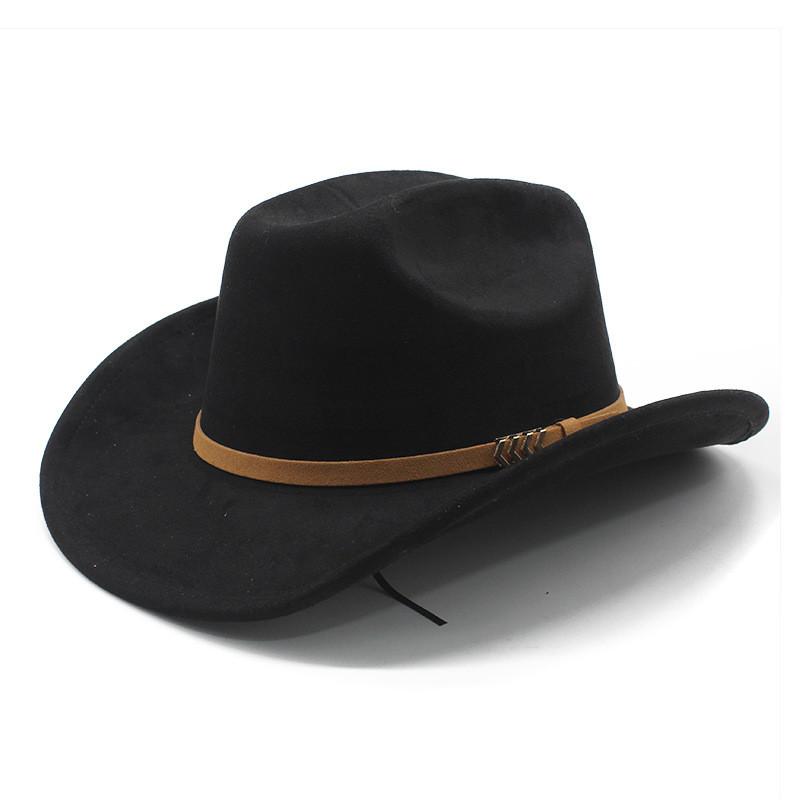 Tibetan Style Fedora Hat With Brim Sunshade For Men And Women In Suede Fabric