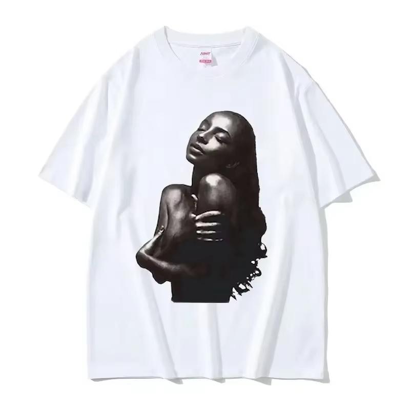 T-shirt Grafica Stampata Anni '90 Uomo Donna Hip Hop Vintage Manica Corta T-shirt Cotone Oversize Streetwear Casual Estiva Unisex Top Largo