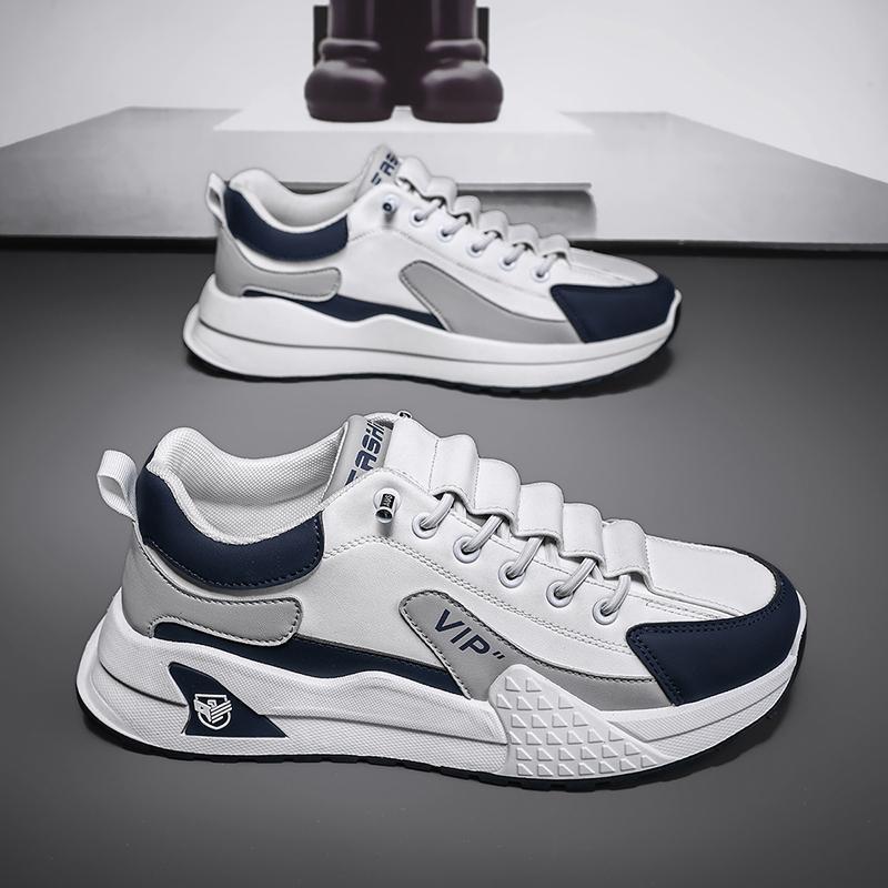 Men's shoes spring 2025 new student platform wear-resistant sports casual shoes men's trend versatile leather dad shoes