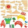 Educational Toy for Child New Kinds Wood Track Accessories Beech Wooden Train Track Railway Toys Fit Biro Wooden All Brand Track