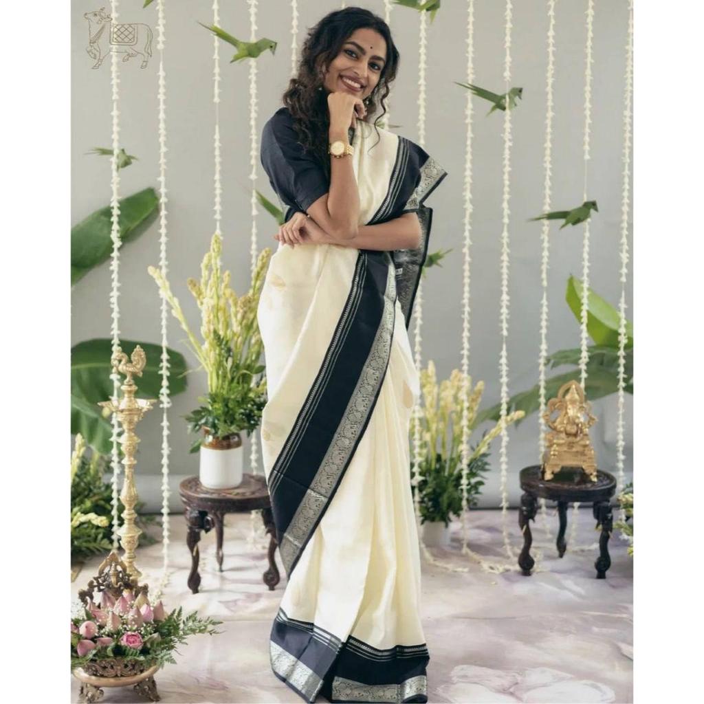 Royal Elegance Soft Lichi Silk Saree – Timeless Jacquard Beauty