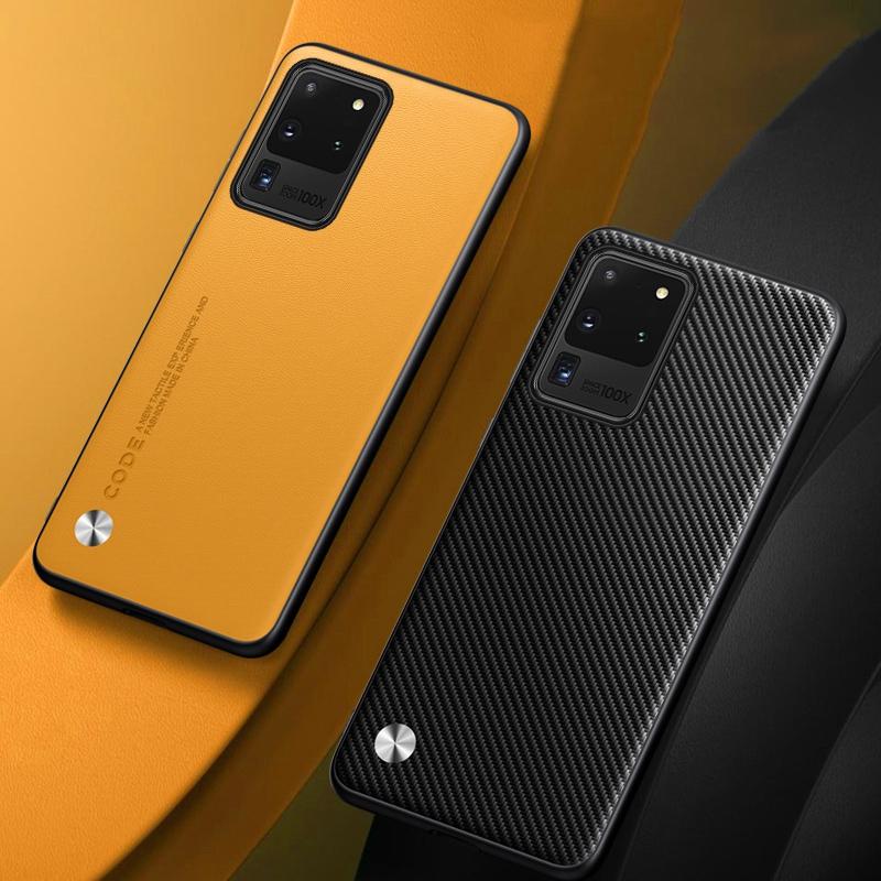 Luxury PU Leather Case For Samsung Galaxy S20 Ultra 5G Back Cover TPU Silicone Protection Phone Case For Samsung S20 Ultra Coque