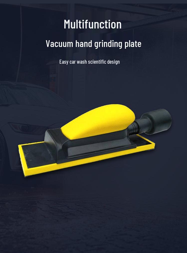 Canjie Car Paint Sanding & Polishing Block - Dust-Removing Rectangular Curved Hand Sander with Vacuuming.