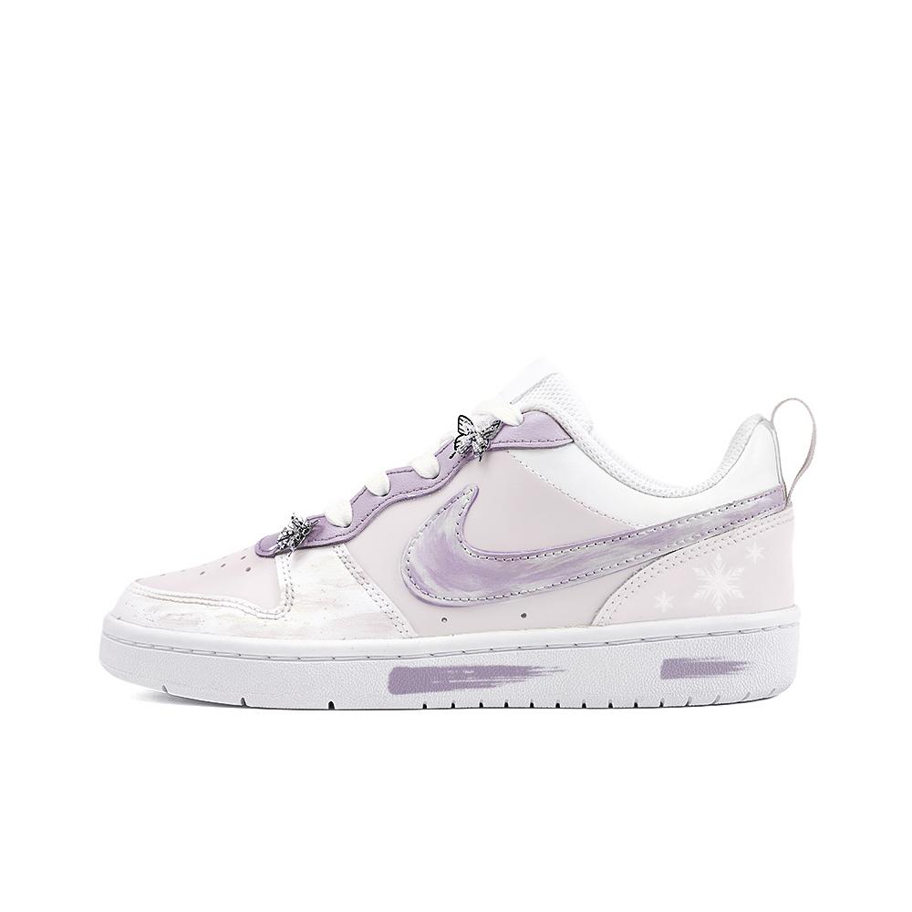 

Nike Court Borough Low Love Friday, Amber Slip Resistant Abrasion Resistant Low top Skateboard Shoes GS White Purple BQ5448-100(Team189-) 35.5