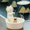Portacandela Gatto Carino Cono Bruciaincenso Vassoio Incenso Elegante Ceramica Portaincenso a Bastoncino Portacono Incenso Decorazione