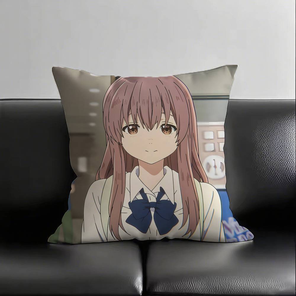 1 Stück Anime A Silent Voice Kissenbezug Mode Quadratischer Kissenbezug Schlafzimmer Sofa Zimmer Innendekoration Freizeit