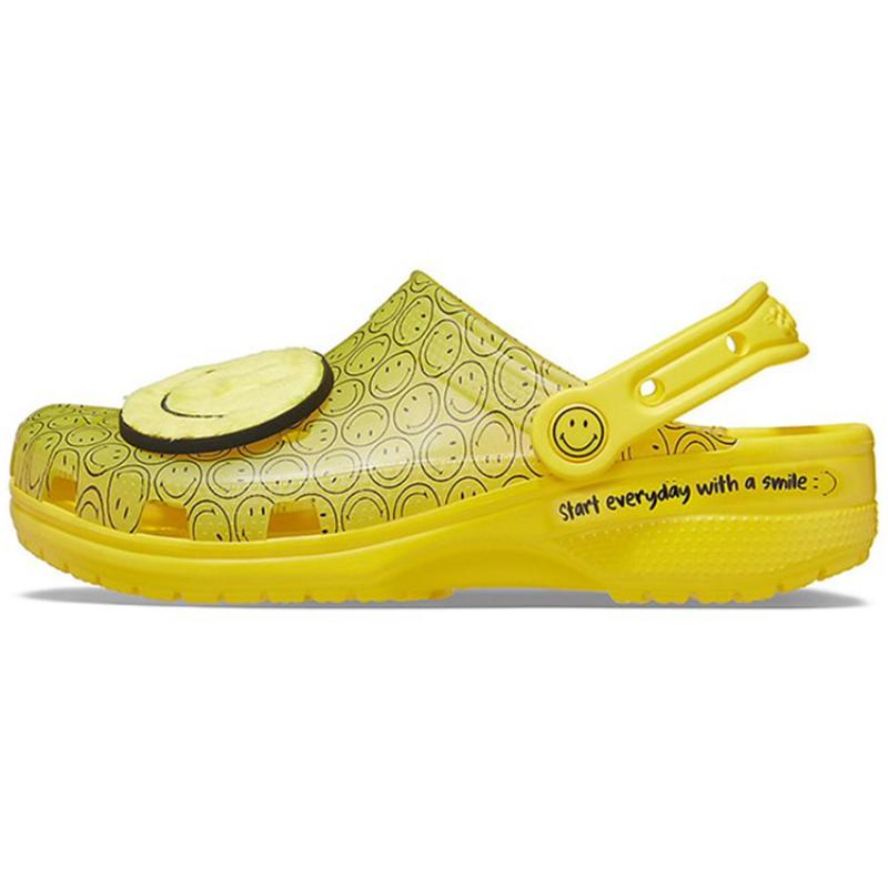 

SMILEY x Crocs Classic Clog Translucent Smiley Beach Sandals Unisex Yellow 38-39
