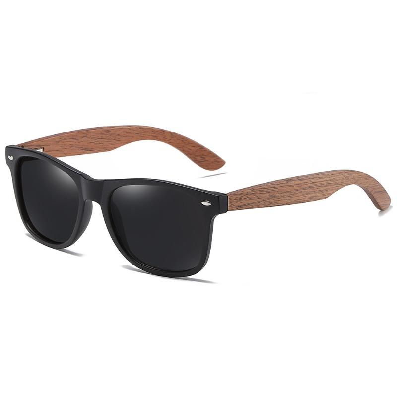 

New Polarized Vintage Men Wooden Sunglasses Wood UV400 Protection Fashion Square Driving Riding Sun Glasses Women Gafas De Sol