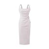 2026 Pure Desire Bodycon: Sexy Square Neck Ruched Waist Open Back Tank Dress