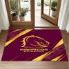 Brisbane Broncos Design Crystal Velvet Rug Soft Decorative Mat for Bedroom Entrance
