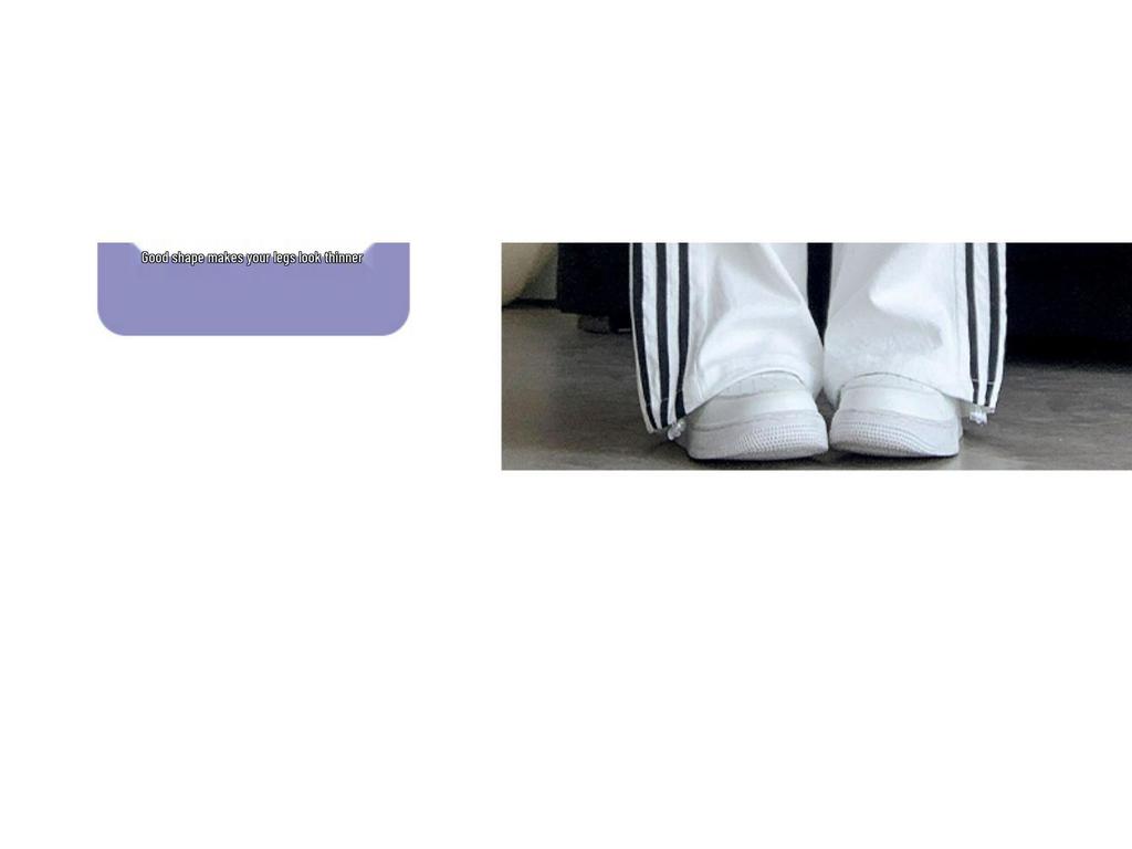 Women's High-Waist White Quick-Dry Wide-Leg Pants - Ice Silk, Anti-Mosquito, UV Protection, Summer Drape with Side Stripes