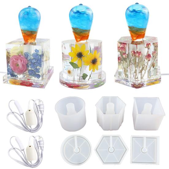 1 Set Lamp Mold Eco-friendly DIY Silicone Craft Making Resin Epoxy Mold for Home
