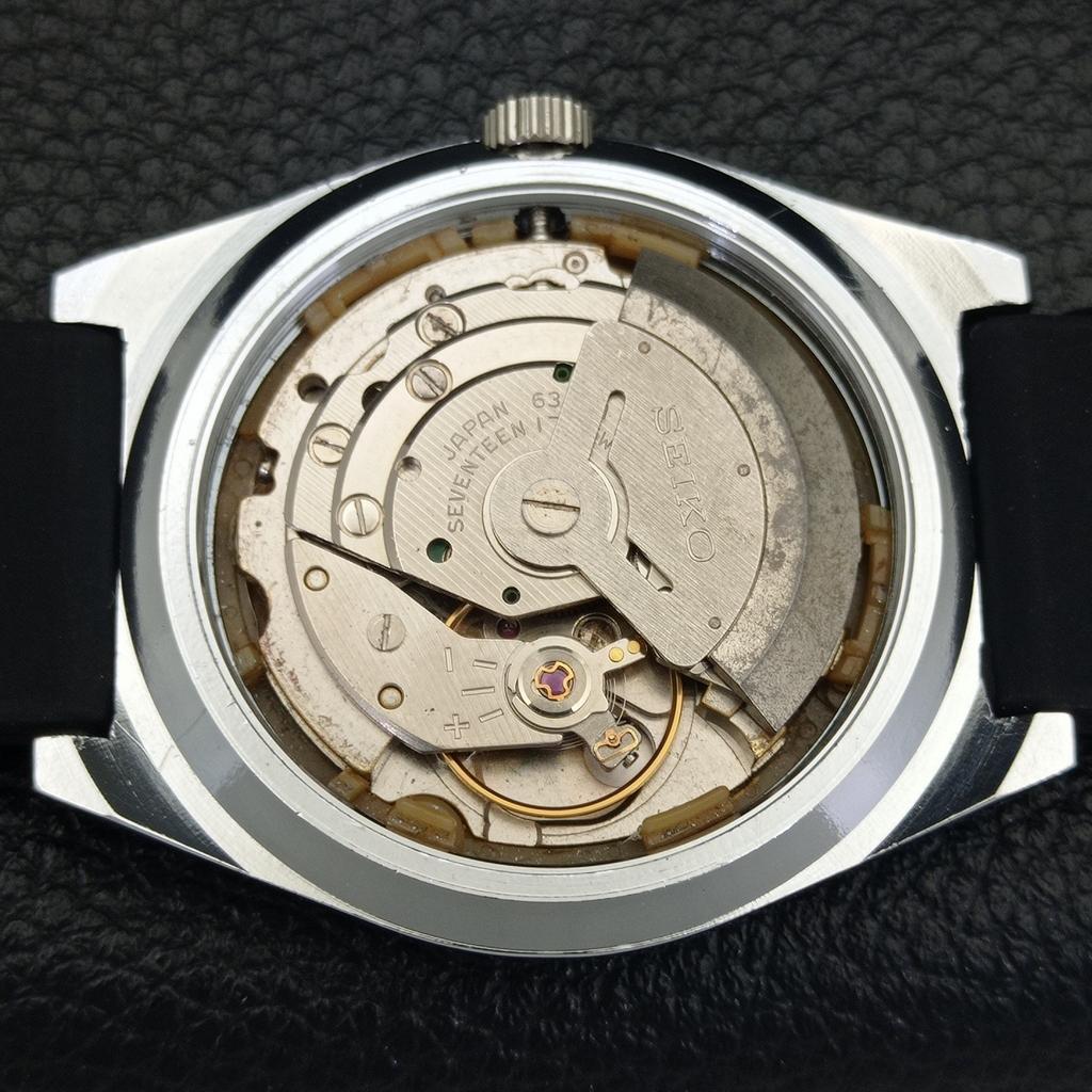 SEIKO 5 AUTOMATIC VINTAGE REFURBISHED 6309A JAPAN MENS BLACK WATCH a440782-4 Sk-a440782