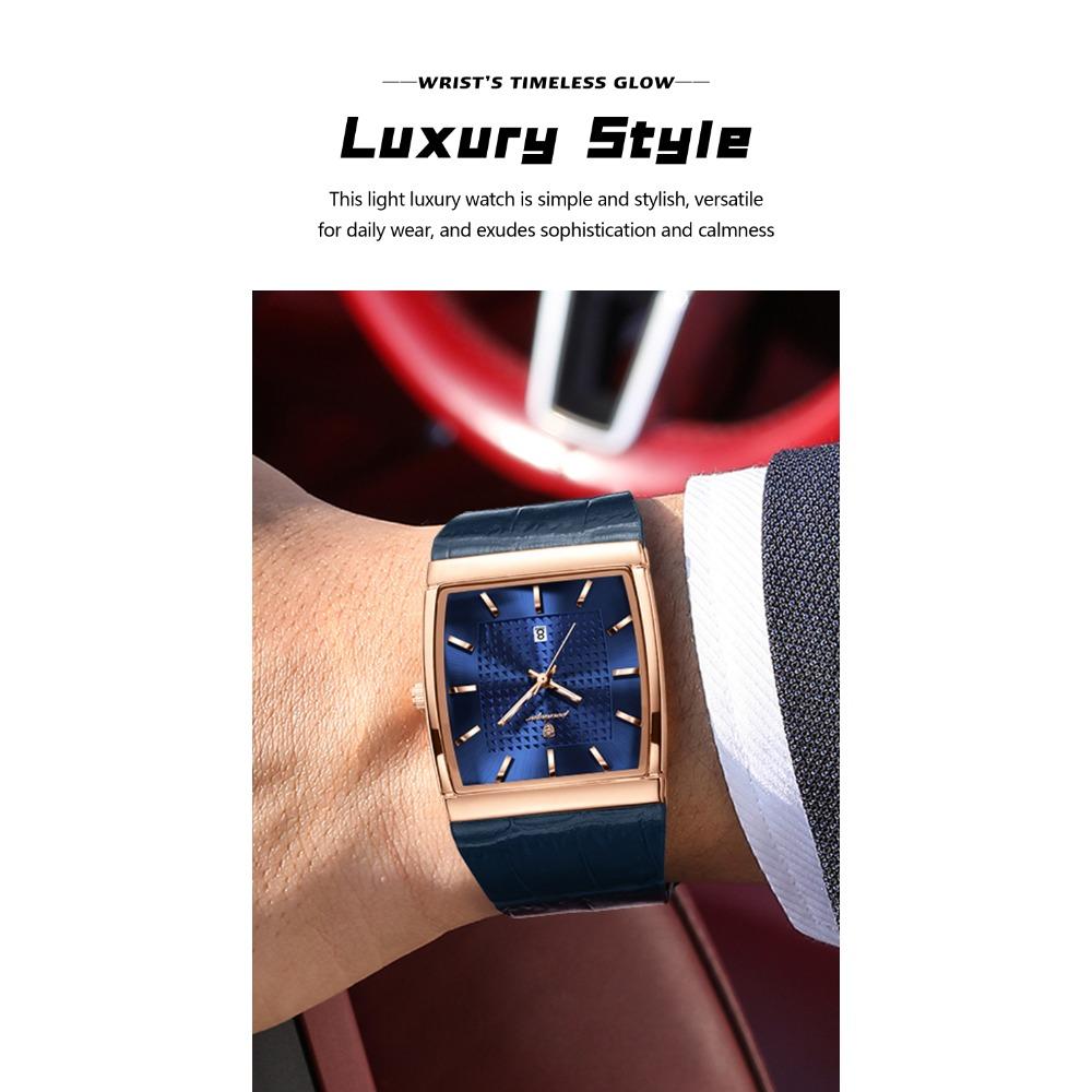 POEDAGAR Top Hohe Qualität Herren Uhr Datum Wasserdicht Mode Leuchtende Uhr für Mann Leder Luxus Herren Quarzuhren +Box