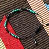 Black & Green Turquoise Bead Bracelet