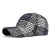 Unisex Autumn/Winter Classic Plaid Baseball Cap - Hard Top Duckbill Sun Hat