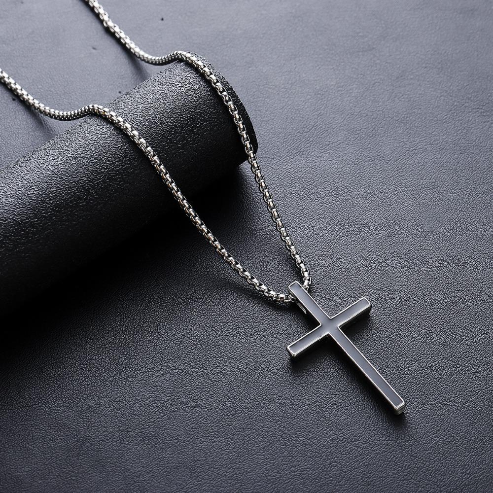 Kreuzkette Herren Titanstahl Nicht Verblassend Hochwertiges Gefühl Vielseitiges Persönlichkeitsdesign Sommer Accessoires Damen Trend Einfacher Schmuck