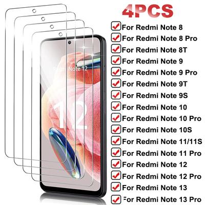 4 szt. Szkło ochronne dla Xiaomi Redmi Note Note 13 12 11 Pro 5G 11S Folia ochronna na ekran dla Redmi 12 12C 13C 10 10A 10C szkło
