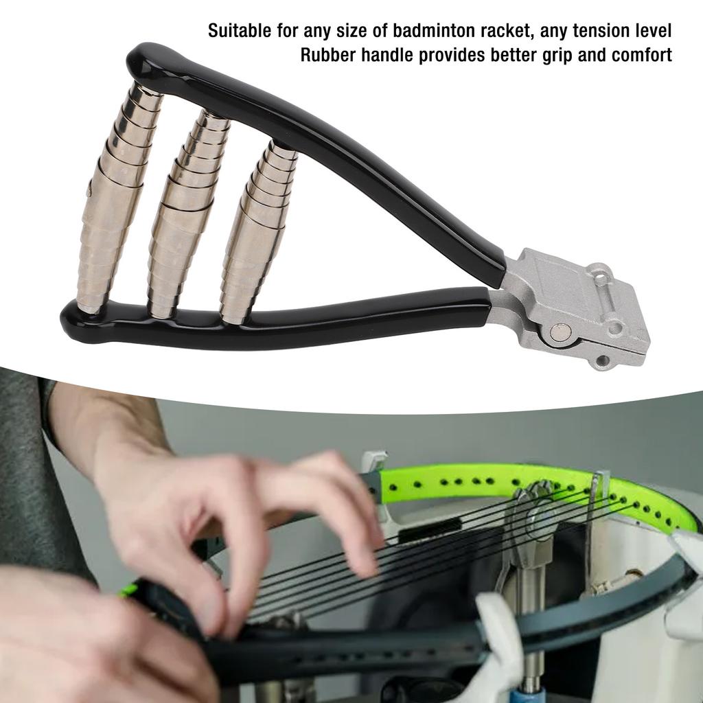 Starting Stringing Clamp 3 Springs Rubber Handle Better Grip Sports Tennis Stringing Machine Tool for Badminton Racket