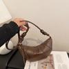 Simple Women's Bag Autumn and Winter Armpit Bag Versatile Light Luxury Simple Shoulder Dumpling Bag Horn Bag Diagonal Span Women's Bag
