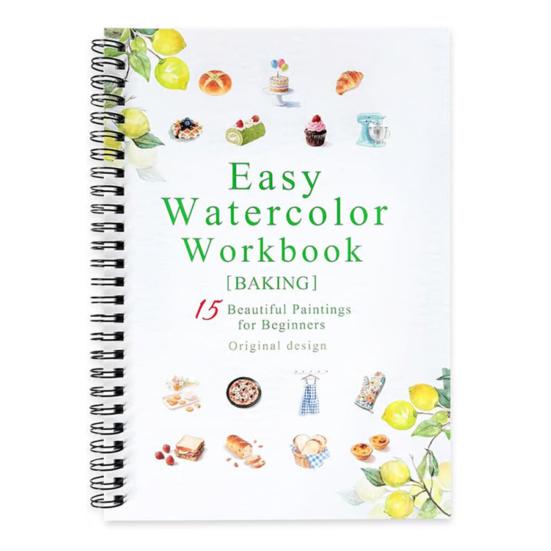 Watercolor Painting Workbook Kids Adults Beginners Watercolor Coloring Book 15 Paintings Botanical Plants Animal Painting Book