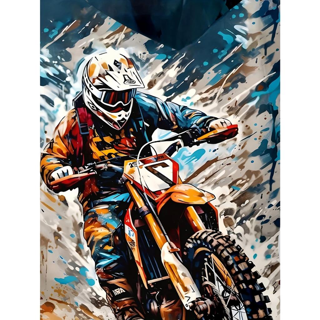 Cool Motorcycle Rider 3D Printed Boys' Casual Long Sleeved Hooded Sweatshirt, Spring and Autumn Boys' Hoodie