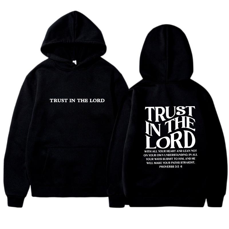 Nová produktová řada Nápis TRUST Pánská a dámská trendy top mikina s kapucí