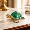 Zinc Alloy Material Turtle Trinket Boxes Two Color Option Jewelry Trinket Boxes  Home Decoration