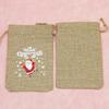 (5 Pieces/bag) 10 * 15cm Linen Gift Bag Christmas Pendant Bag Packaging Bags Apple Santa Claus Pattern Gift DIY