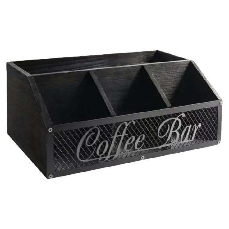 

Efficient Coffee And Tea Storage System With Multiple Sections For neat Counter Or computer Position 1
