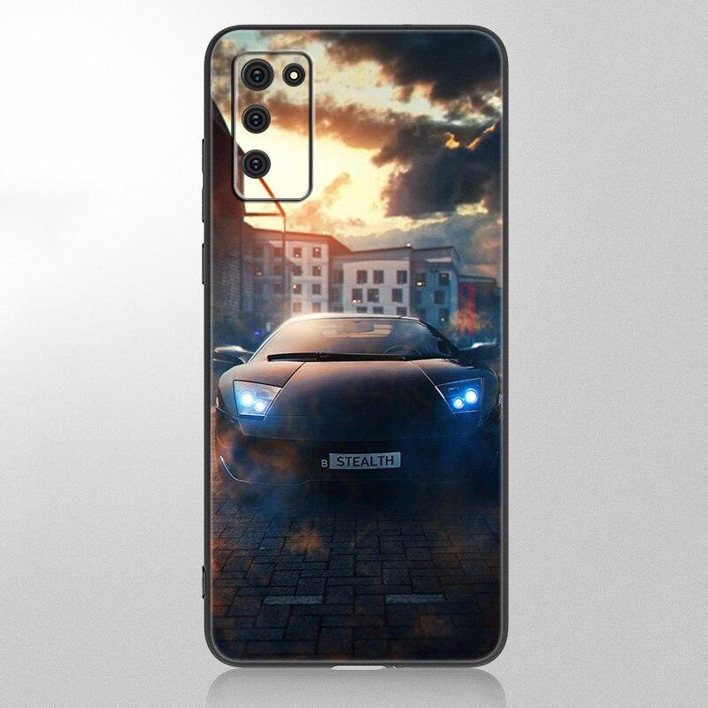 Cool Sports Car Phone Case For Samsung Galaxy A12 A02S A22 A32 A52 A72 A71 A51 A41 A31 A21 A11 A50 A70 A10S A20S Black Cover