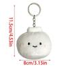 Soft Plush Dumpling Keychain White Steamed Bun Pendant Keyring Versatile Decoration for Everyday Use and Gift Giving