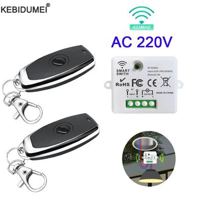 RF 433MHz Kabelloser Fernschalter AC 110V 220V 1-Kanal RF Relais Empfängermodul Schalter für LED-Lichter Lampen Ventilatoren DIY