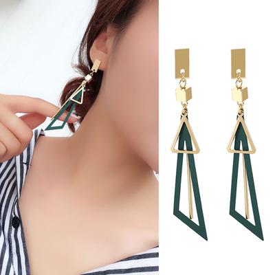 Mode Lange Quaste Ohrring Frauen Geometrische Hochzeit Boho Fringe Aussage Tropfen Ohrringe Schmuck