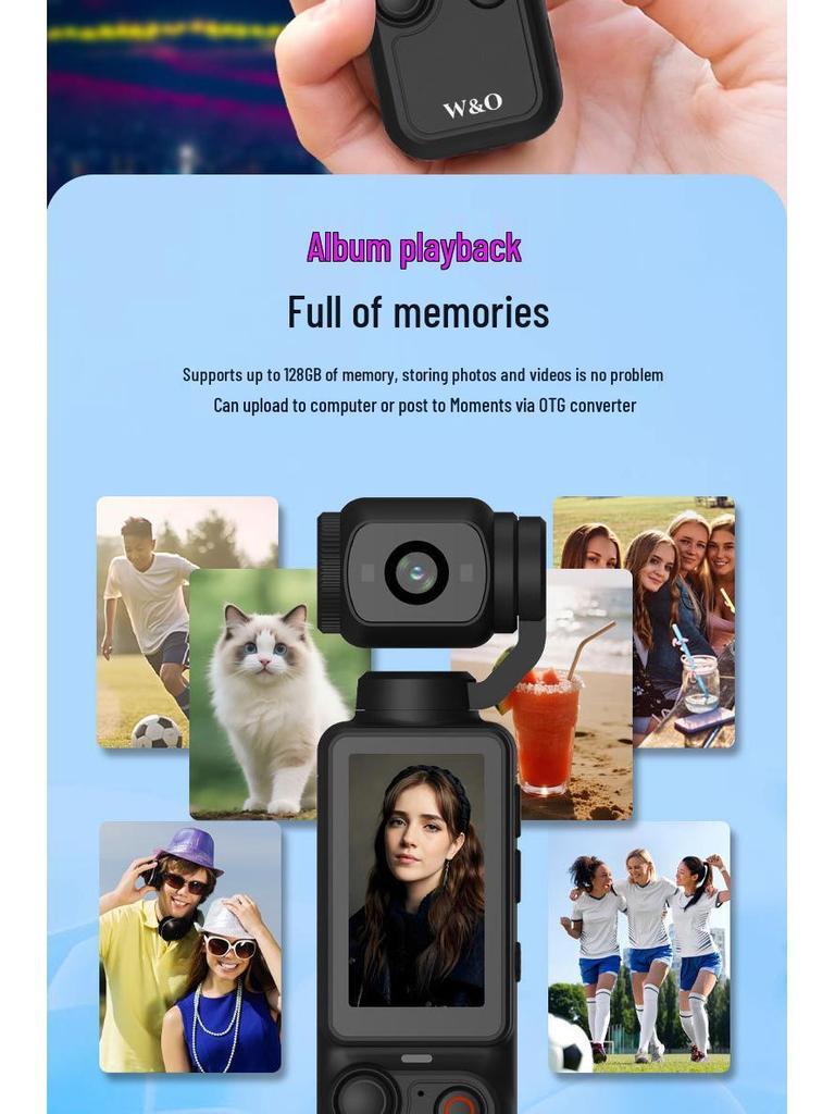 Q7 4K HD Sports Camera: Portable Handheld Action Cam for Outdoor and Travel Vlogs